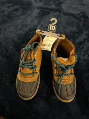 OshKosh B'gosh Toddler Boys Harrison Duck Boots Brown Blue Size 10